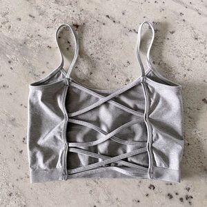 NWOT AQUA Crisscross Longline Bralette